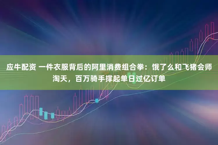 应牛配资 一件衣服背后的阿里消费组合拳：饿了么和飞猪会师淘天，百万骑手撑起单日过亿订单